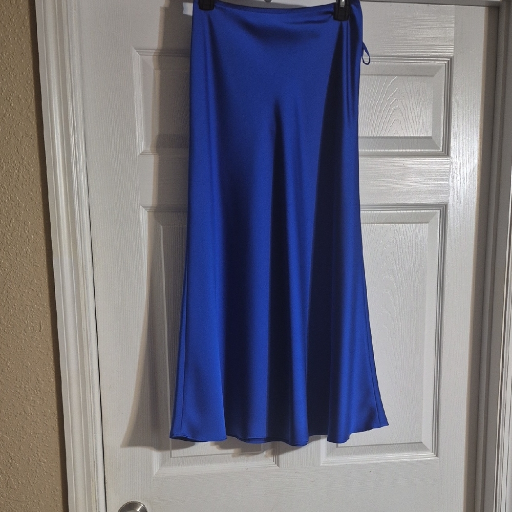 ANTONIO MELANI Royal Blue A-Line Skirt